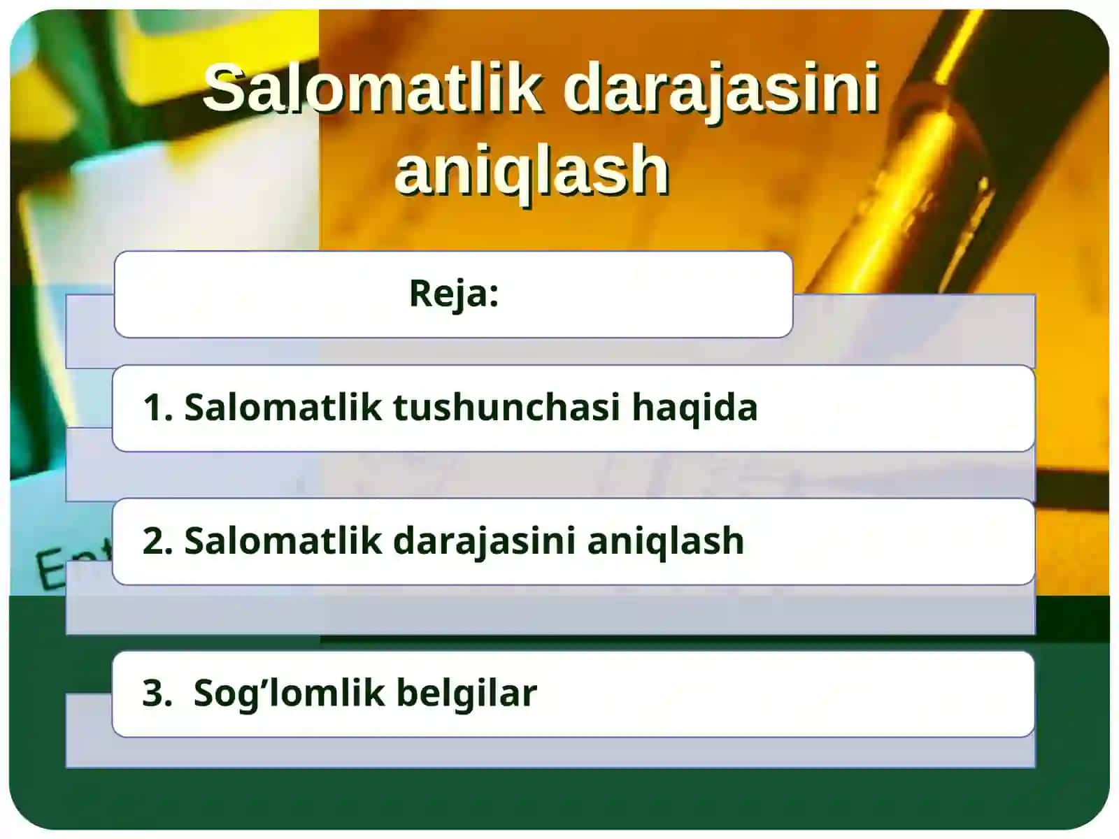Salomatlikdarajasinianiqlash 2