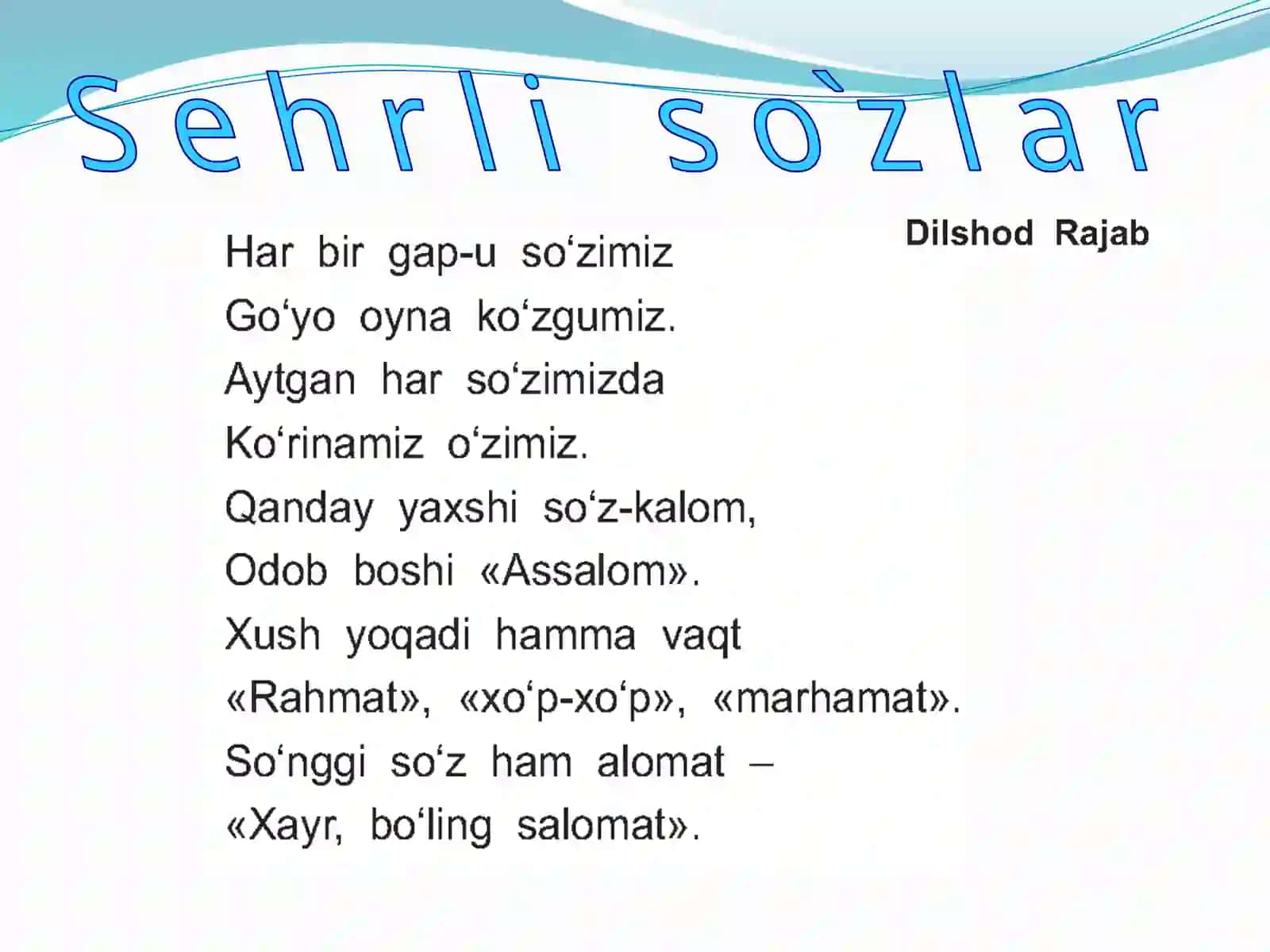 Sehrli so'zlar lug'ati 2