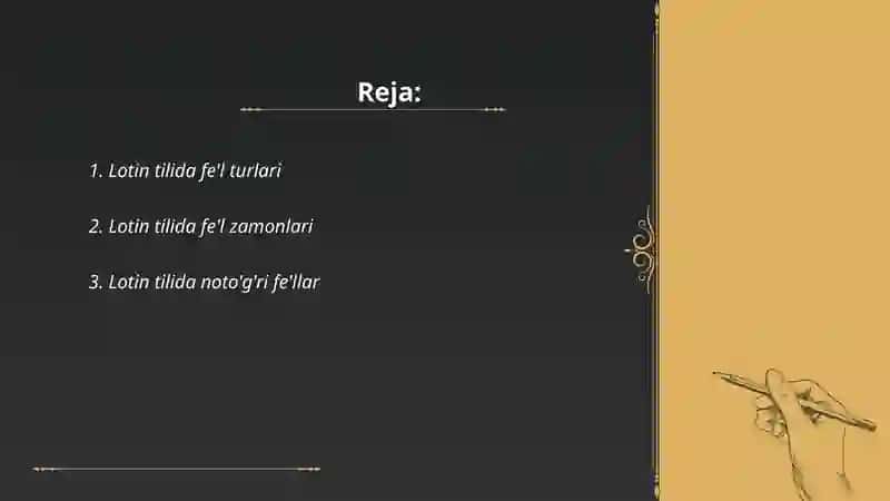 Lotin tilida fe'llar 2