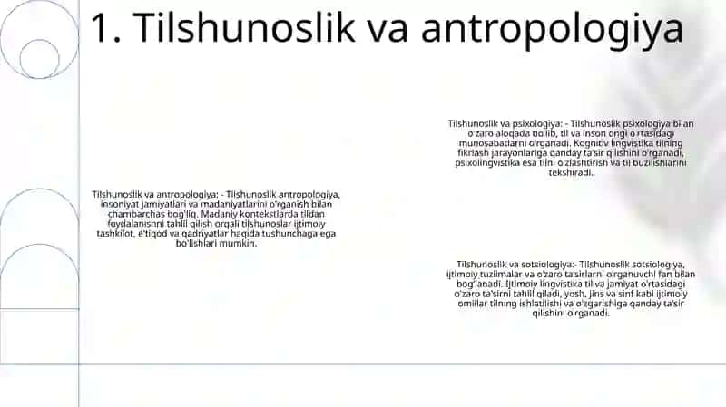 Tilshunoslik va antropologiya 2