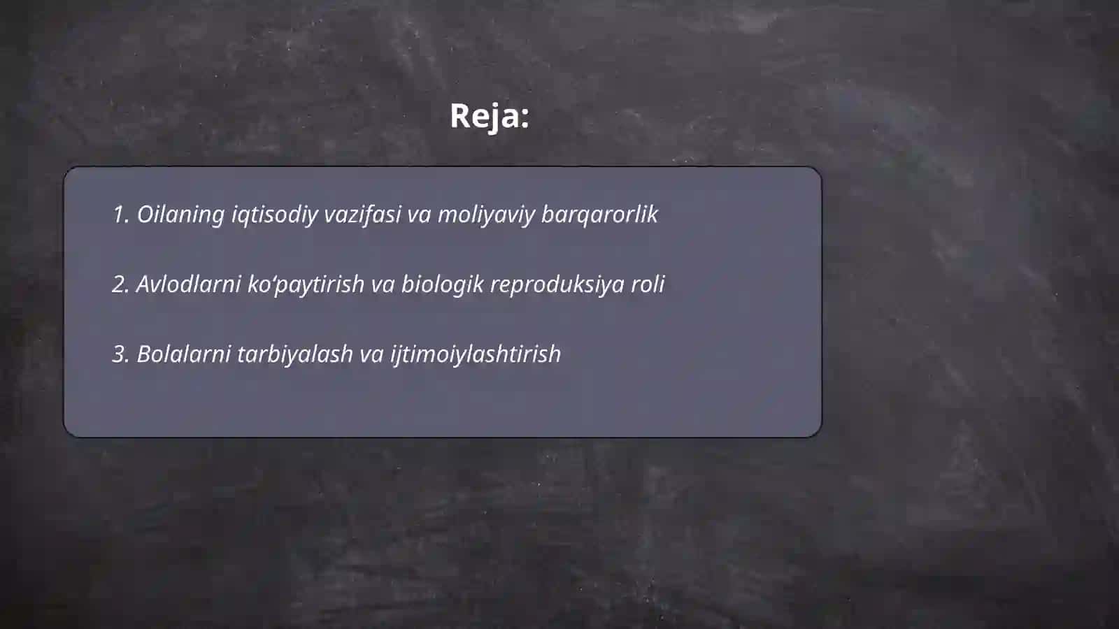Oilaning ijtimoiy vazifalari,oilaviy roller 2