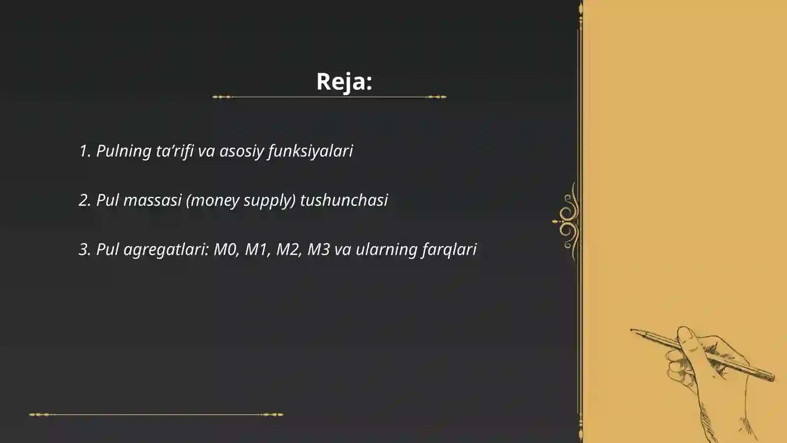 Pul, pul massasi va pul agregatlari 2