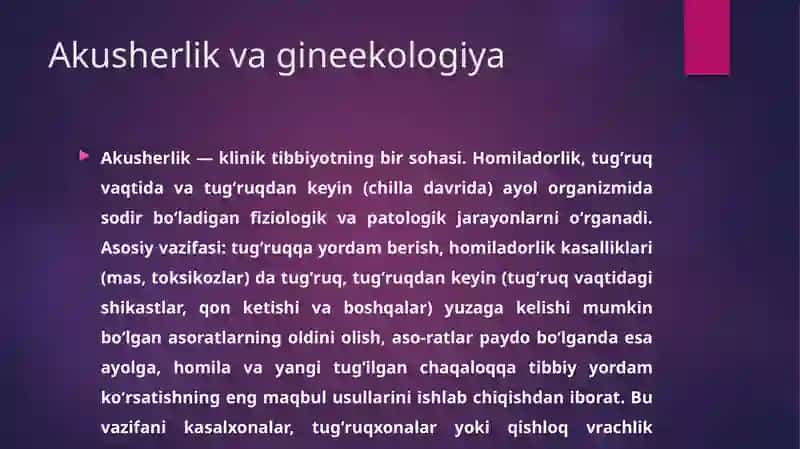 Akusherlik va ginekologiya 2
