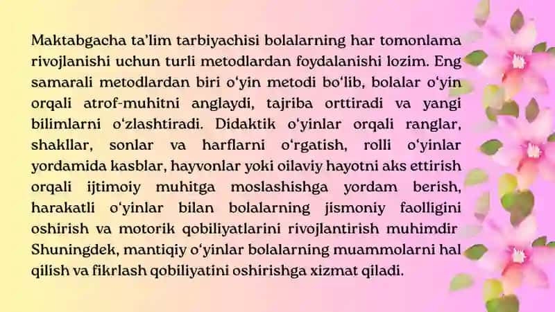 tarbiyachiga qoʻyiladigan talablar 2