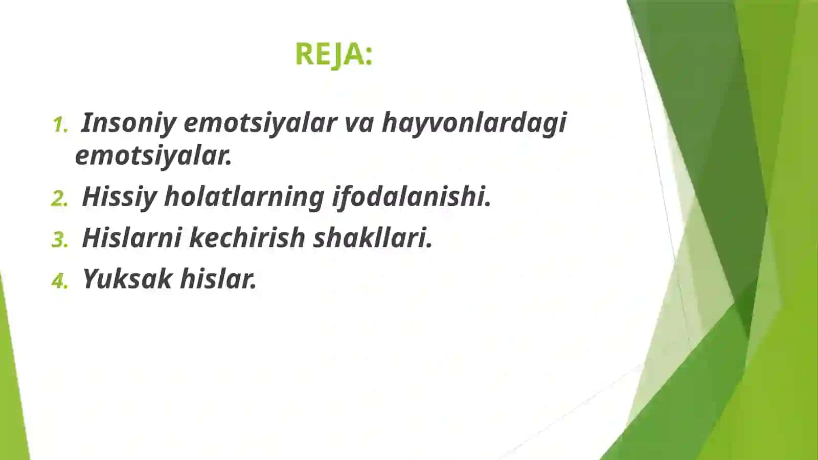 Emotsional holatlar va yuksak tuyg'ular 2