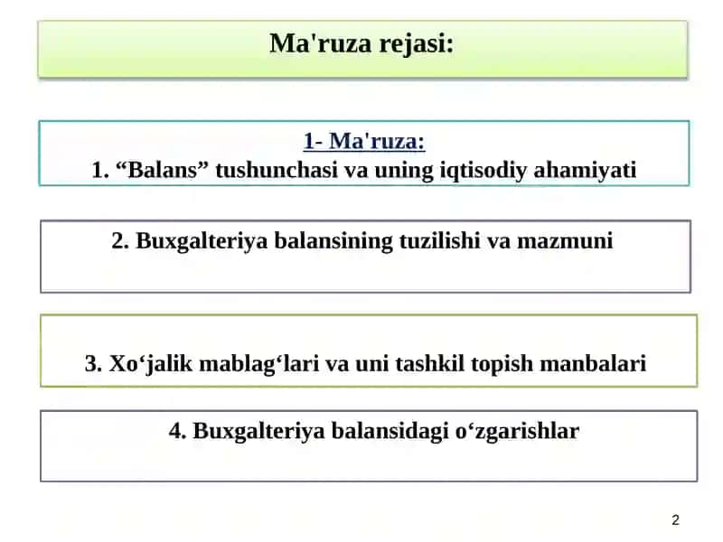 BUXGALTERIYА BALANSI 2