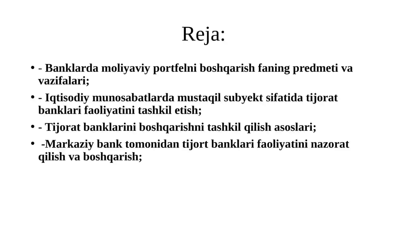 Banklarda moliyaviy portfelniboshqarish 2