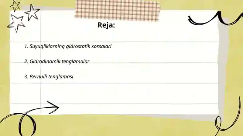 Suyuqlikning mehanik ahamiyati 2