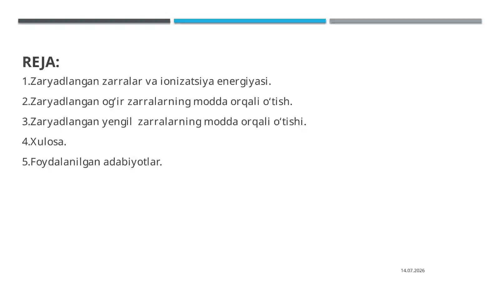Elektronlarni energiyasini ionlashtirish jarayonida yo‘qolishi 2