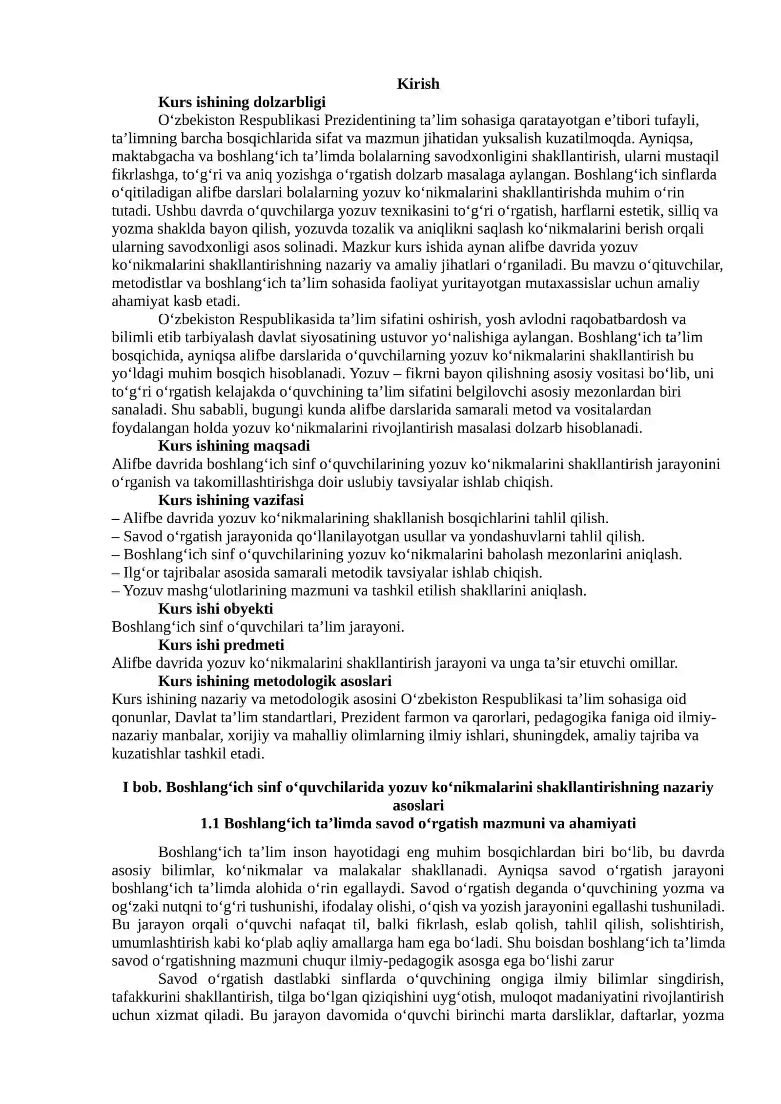 Alifbe davrida yozuv ko'nikmalari shakllantirish 2