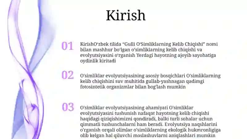 Gulli OʻSimliklarning Kelib Chiqishi 2