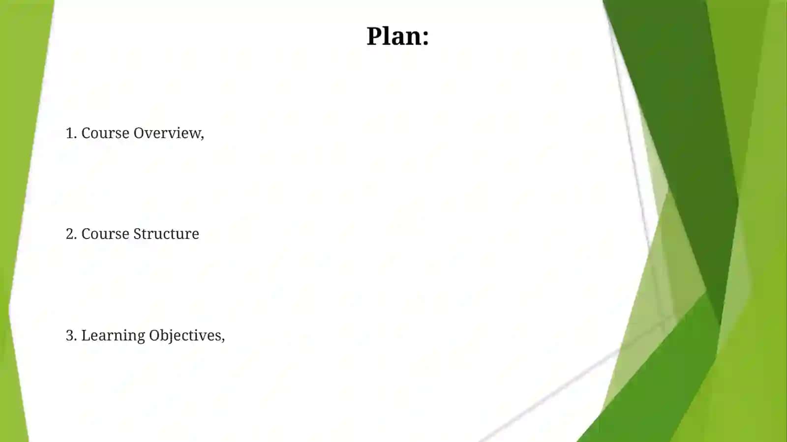 Introduction to the course 2