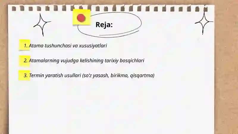 Atamalar va ularning vujudga kelishi 2
