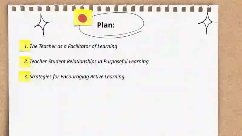 The Role of the Teacher in Purposeful Learning 2