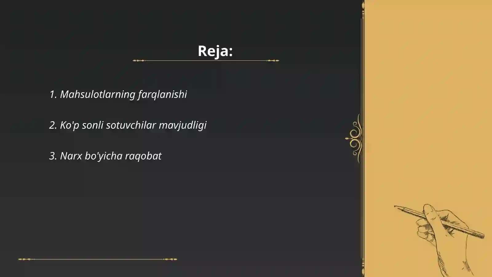Monopolistik raqobatning xususiyatlari 2