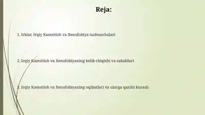 Irqlar irqchilik va ksenefobiya 2