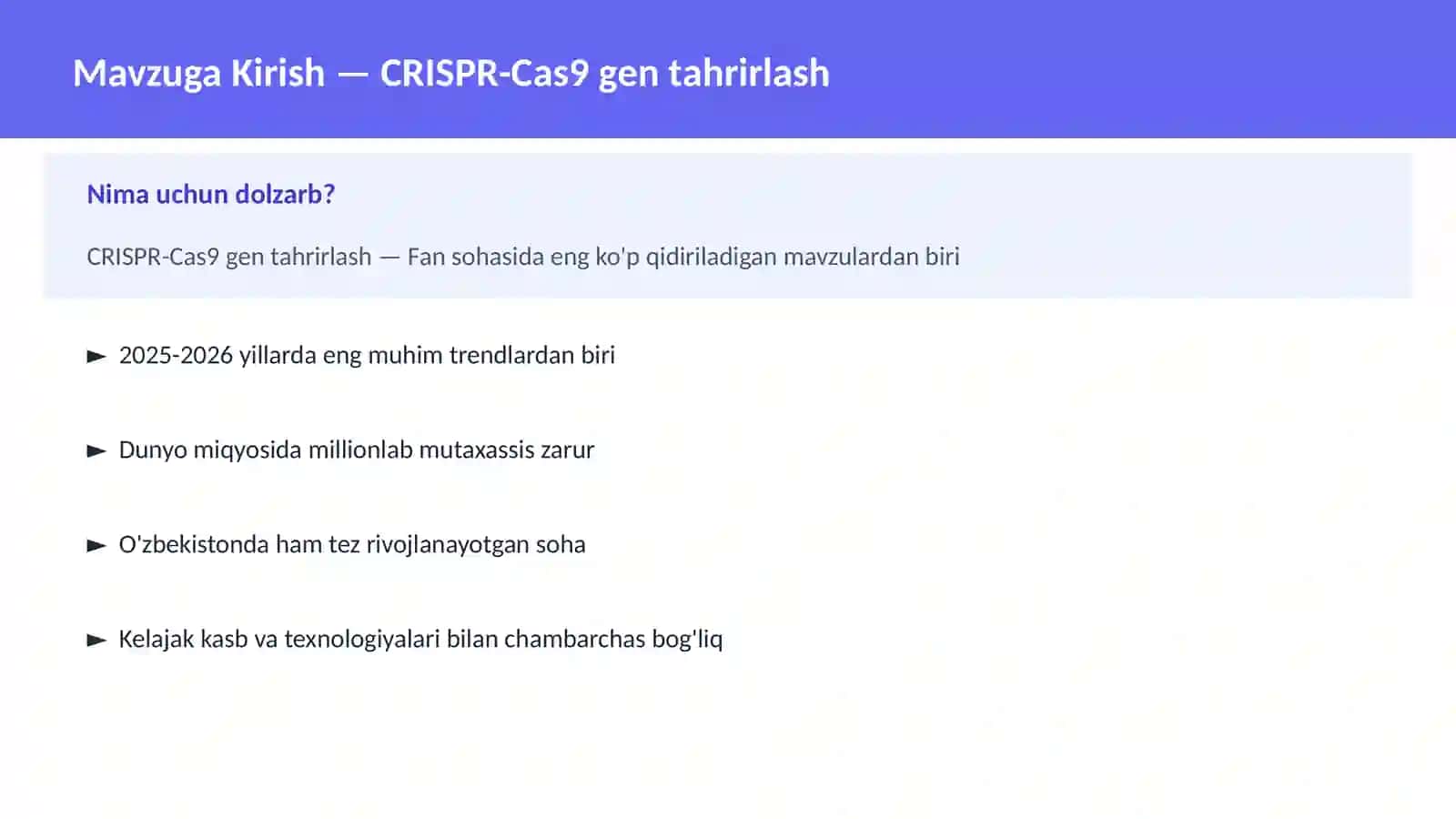 CRISPR-Cas9 gen tahrirlash 2