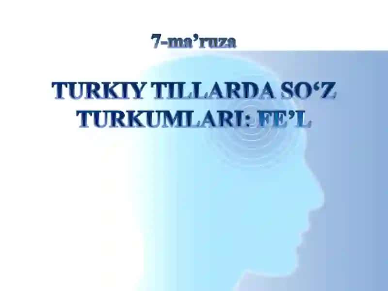 Fe'l va uning grammatik xususiyatlari 2