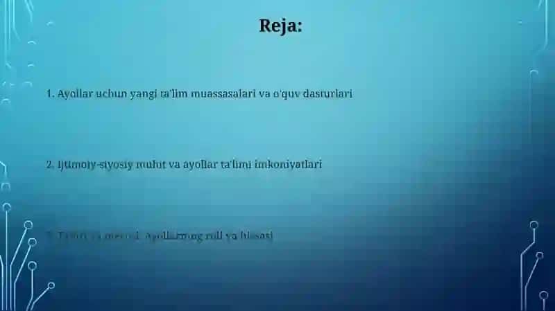 Ayollar ta'limi 2