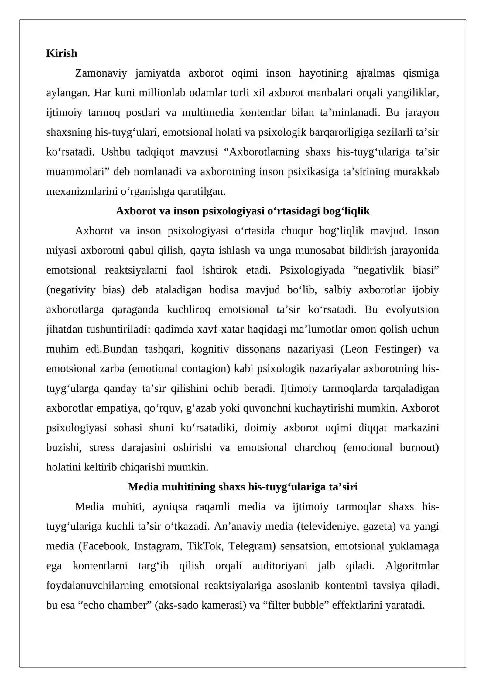 Axborotlarning shaxs his-tuyg‘ulariga ta’sir muammolari 2