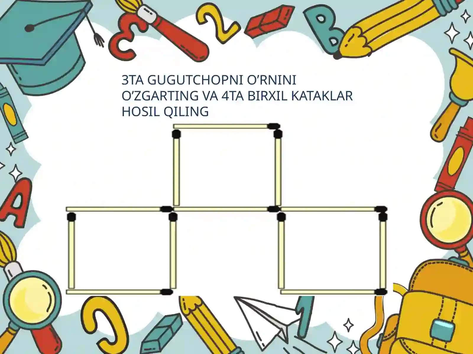 MATEMATIK O’YINLAR GUGURTCHOPLAR BILAN 2