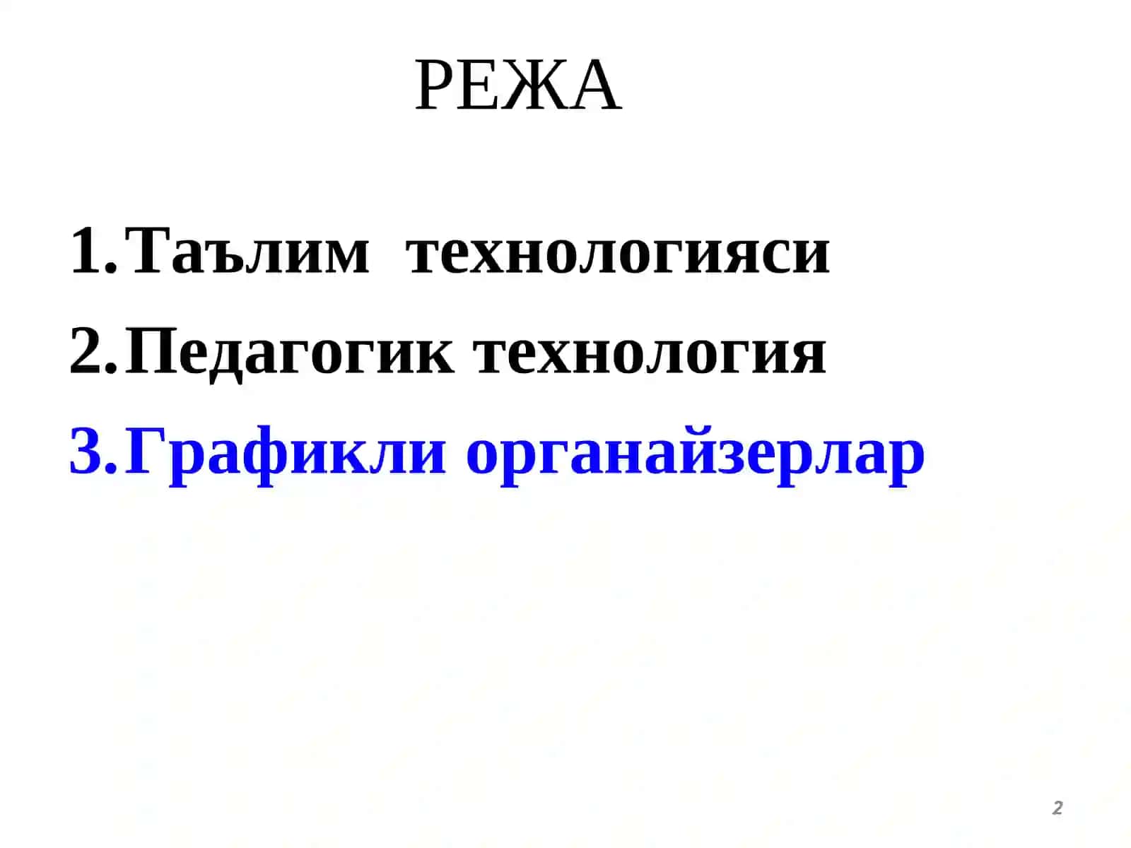 Графикли органайзерлар 2