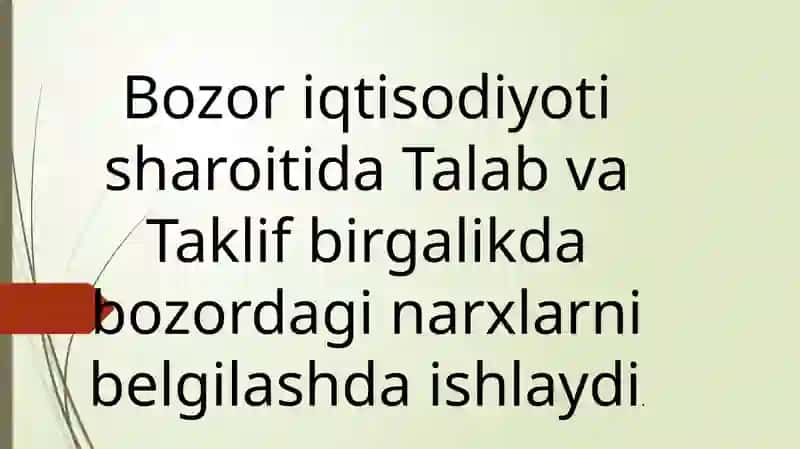 Talab va taklif 2