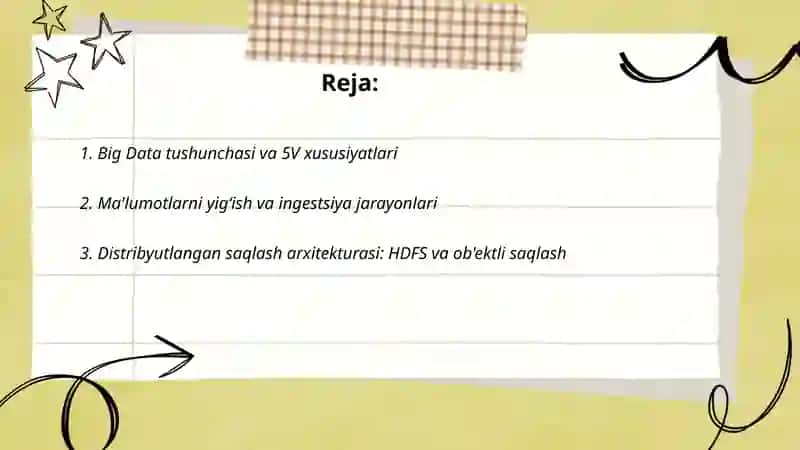 Big data bilan ishlash 2