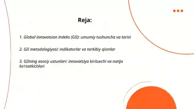 Global innovatsion indeks (GII) 2