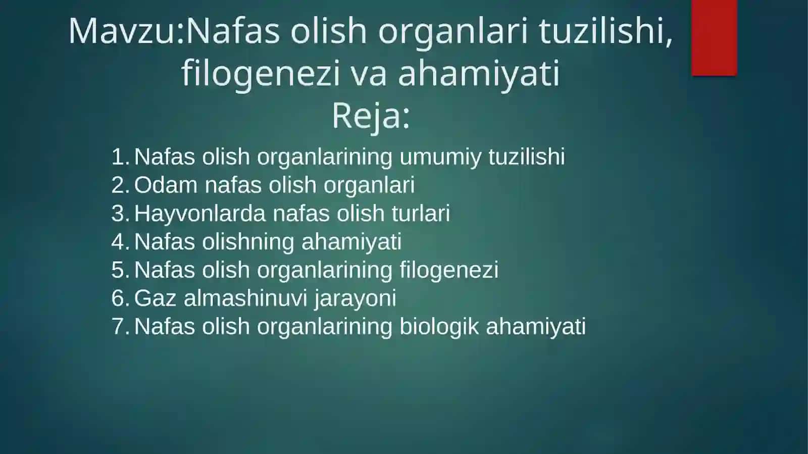 Basketbol Ta’lim Yo’nalishi 1-kurs - Nafas olish organlari tuzilishi 2