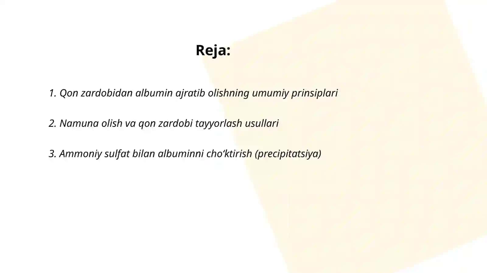 Qon zardobidan albumin ajratib olish 2