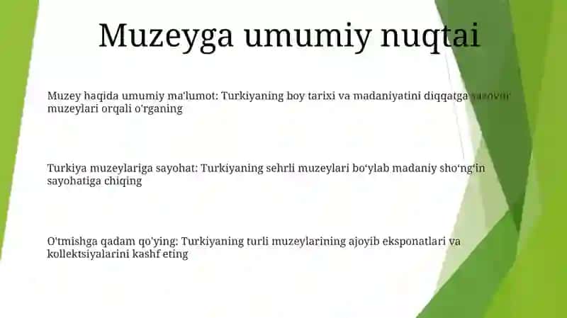 Turkiya Muzeylariga Sayohat 2
