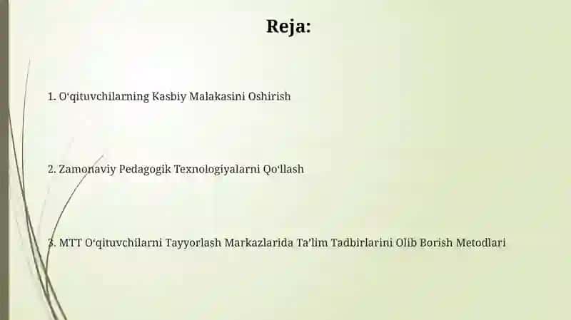 Ta’lim tadbirlarini Olib Borish Metodlari 2