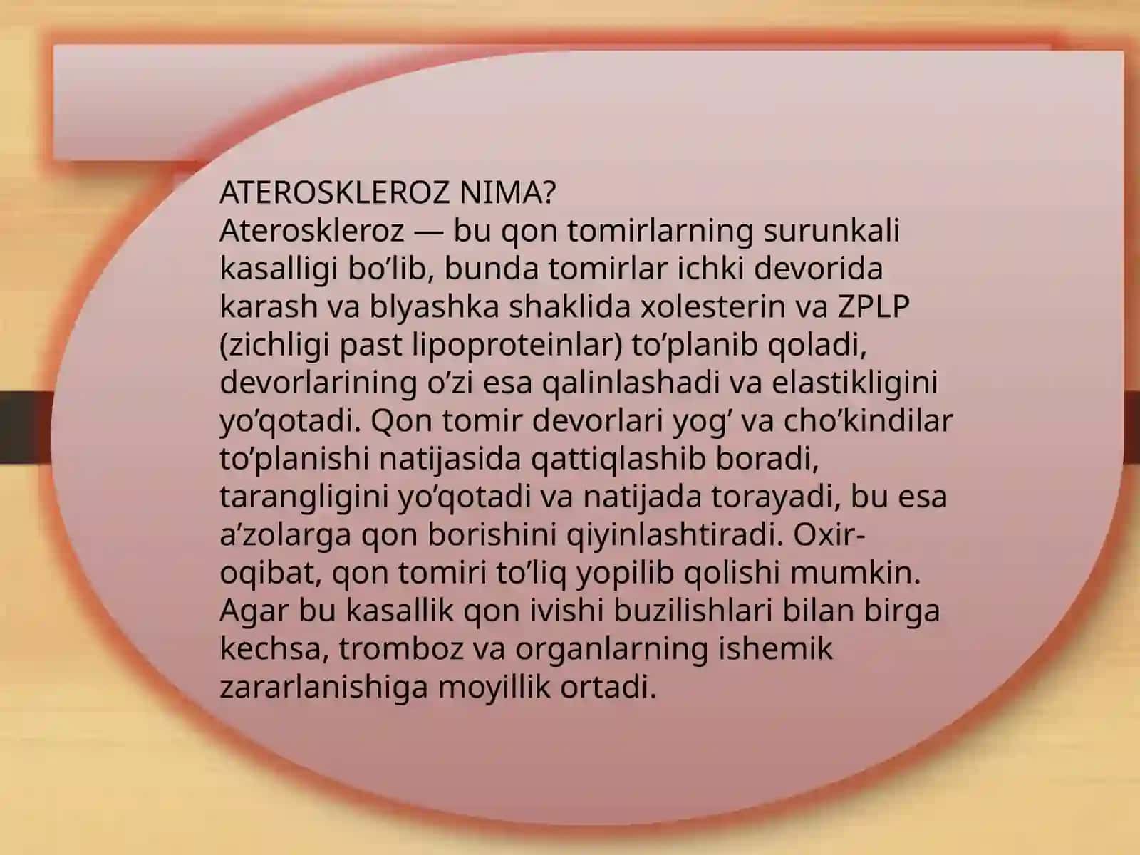 Aterasklerozning kelib chiqish mexanizmi 2