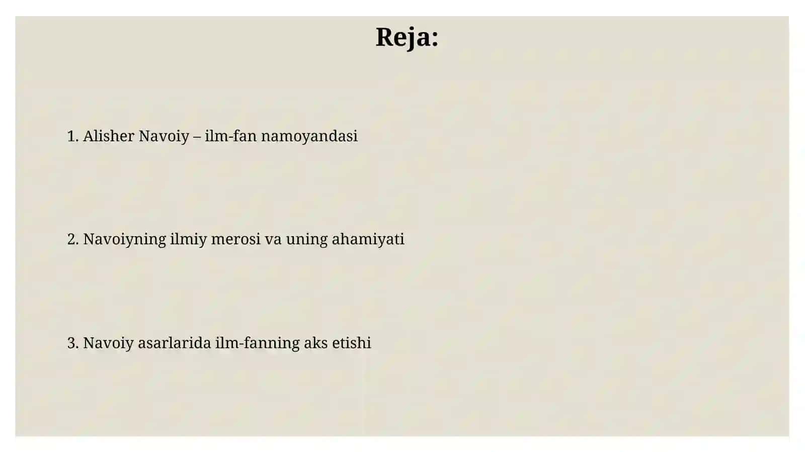 Alisher Navoiy – ilm-fan namoyandasi 2