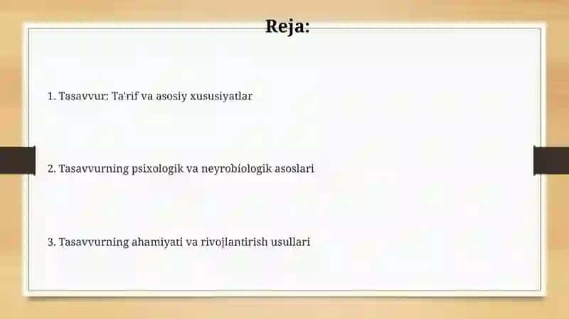 Tasavvur: Ta'rif va asosiy xususiyatlar 2