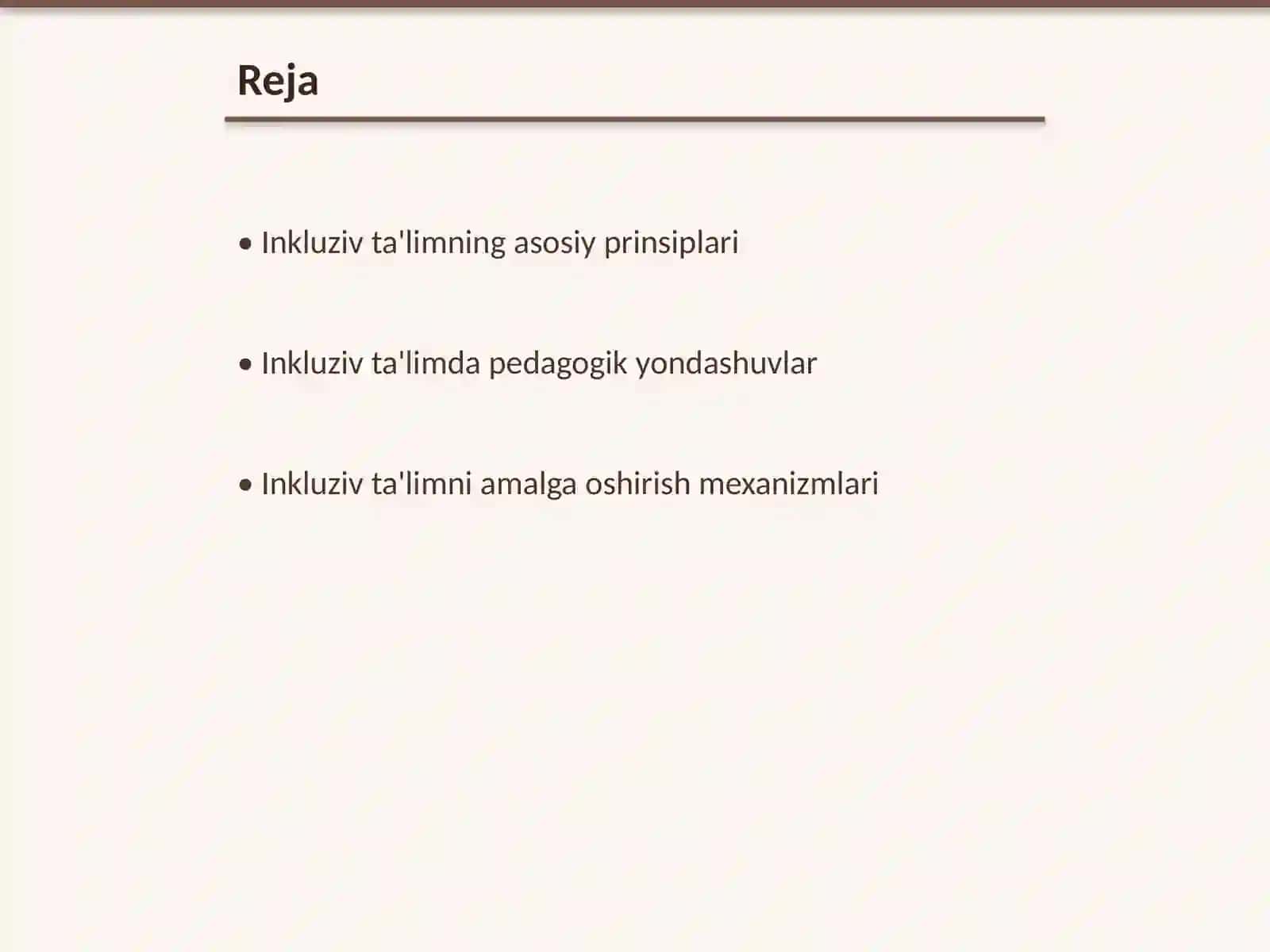 Inkluzif ta'lim tamoyillar 2
