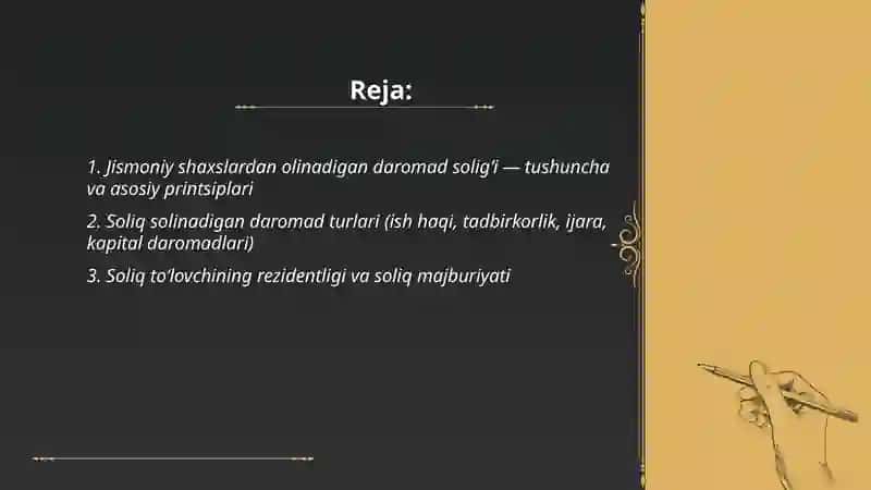 Jismoniy shaxslardan olinadigan daromad solig‘i 2