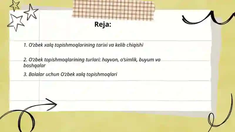 Oʻzbek xalq topishmoqlari 2