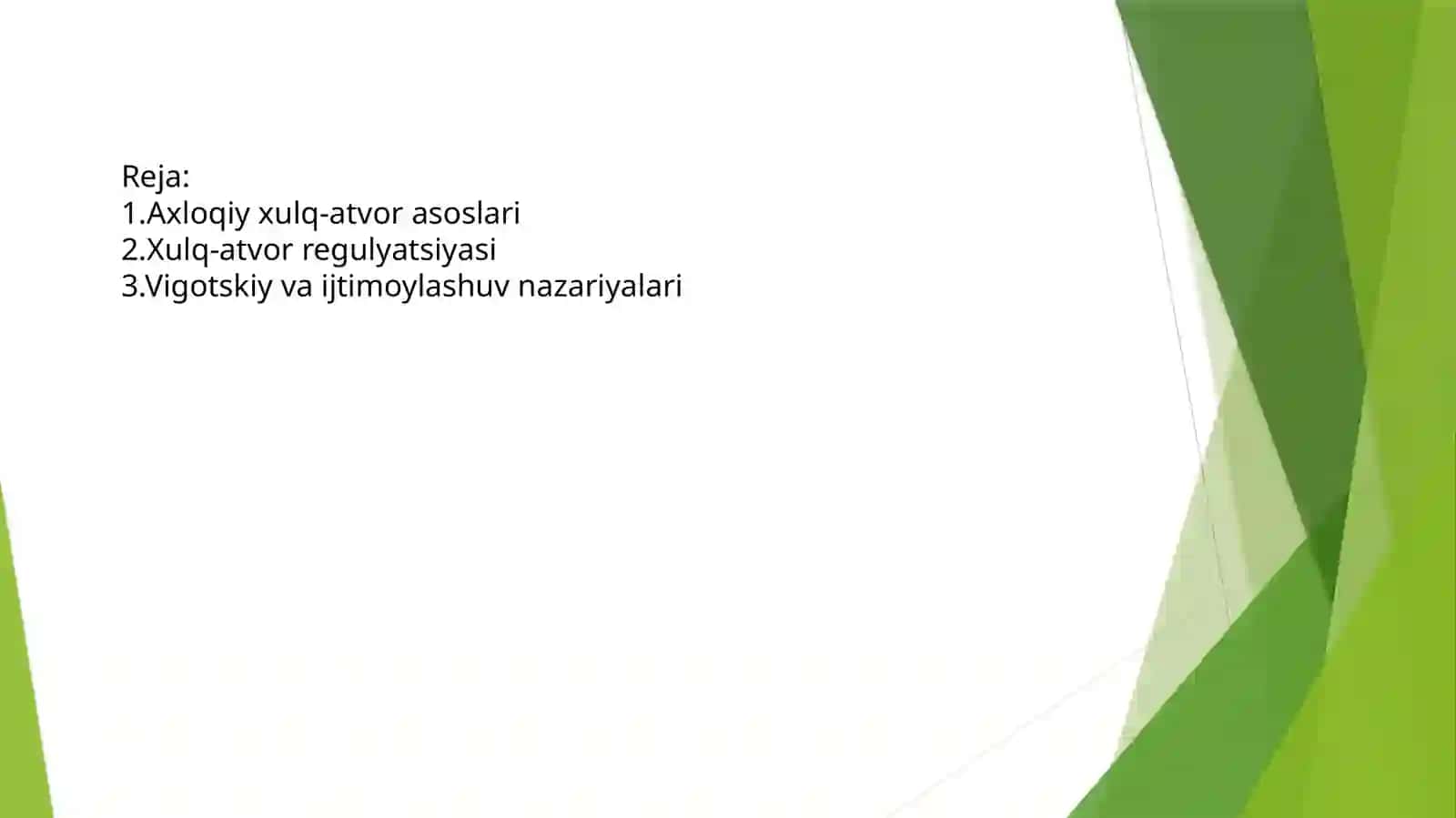 Axloqiy xulq-atvor regulyatsiyasining takomillashuvi 2