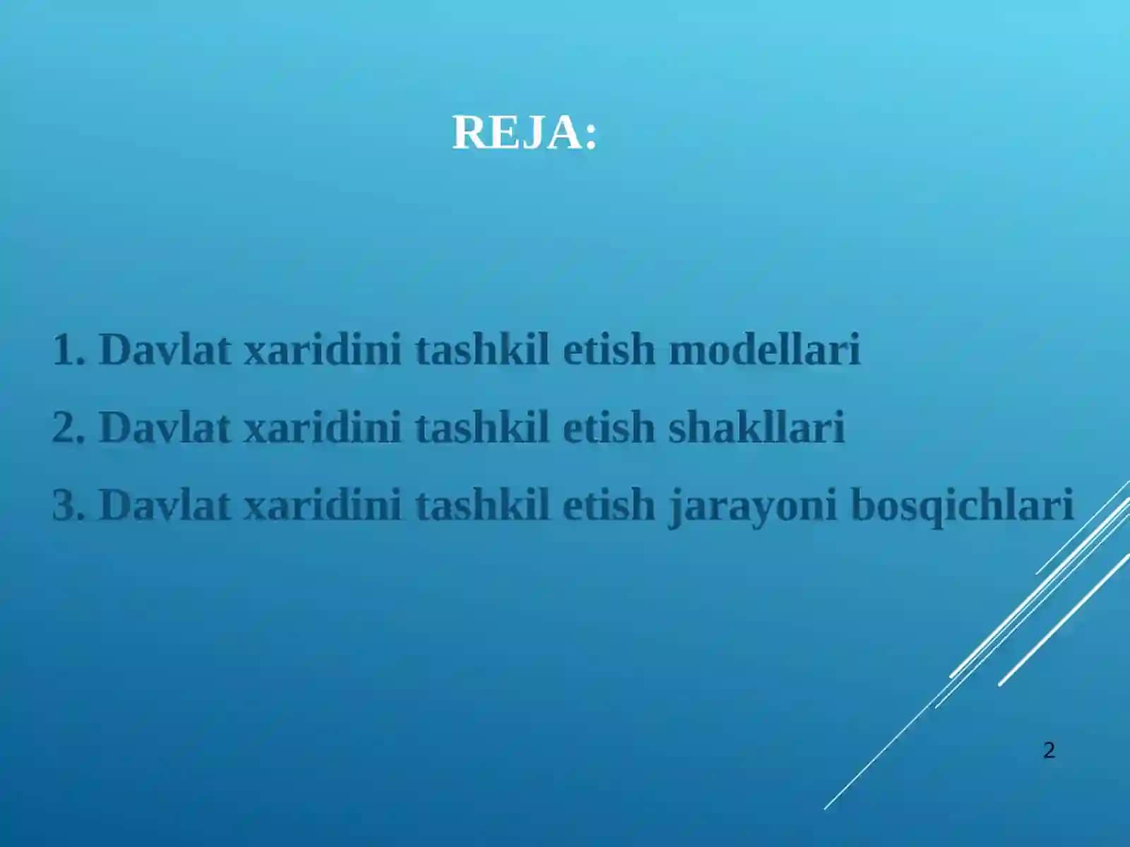 DAVLAT XARIDINI TASHKIL ETISH MODELLARIVA SHAKLLARI 2