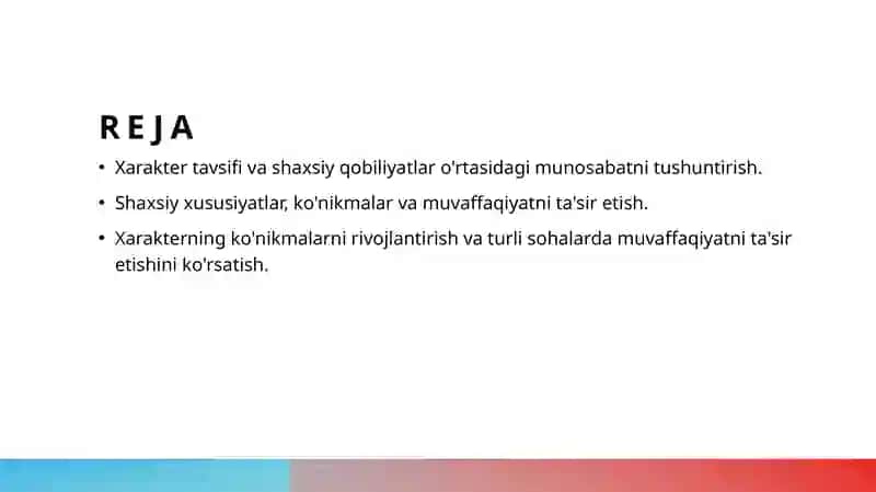 Xarakter va qobilyat 2