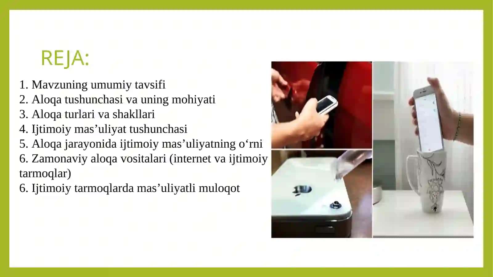 Aloqa va ijtimoiy mas’uliyat 2