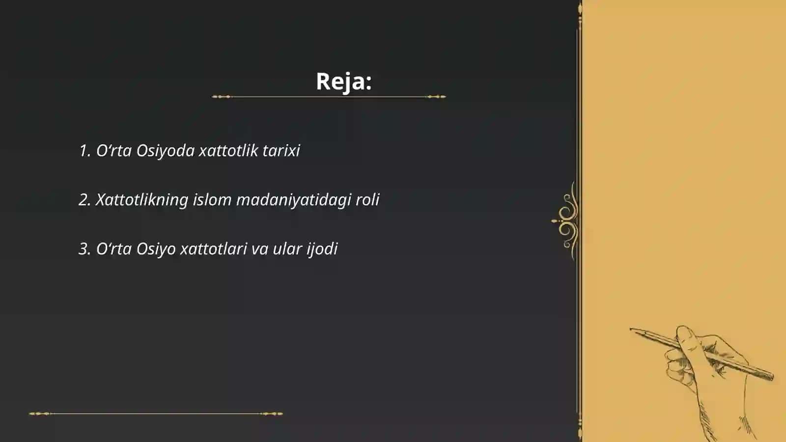 Oʻrta Osiyoda Xattotlik sanati 2
