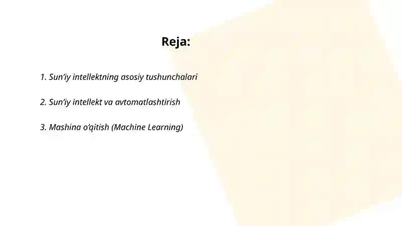 Sun’iy intellektning asosiy tushunchalari 2
