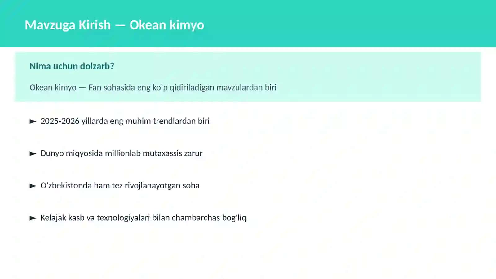 Okean kimyo 2