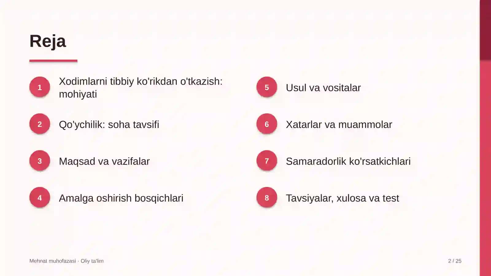 qo'ychilikda xodimlarni tibbiy ko'rikdan o'tkazish 7809 2