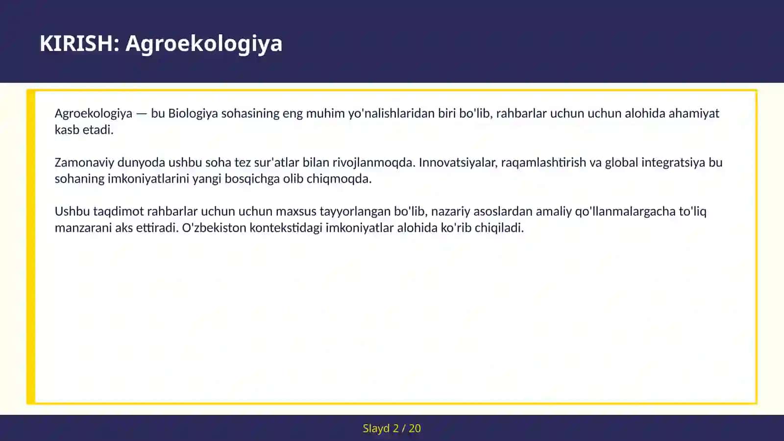 AGROEKOLOGIYA 2