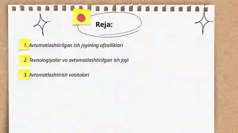 Avtomatlashtirilgan ish joyi 2