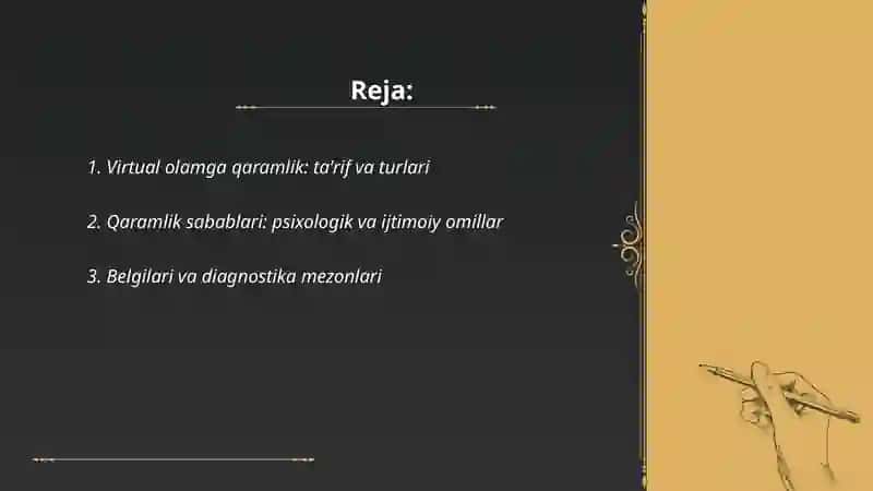 Virtual olamga qaramlik 2